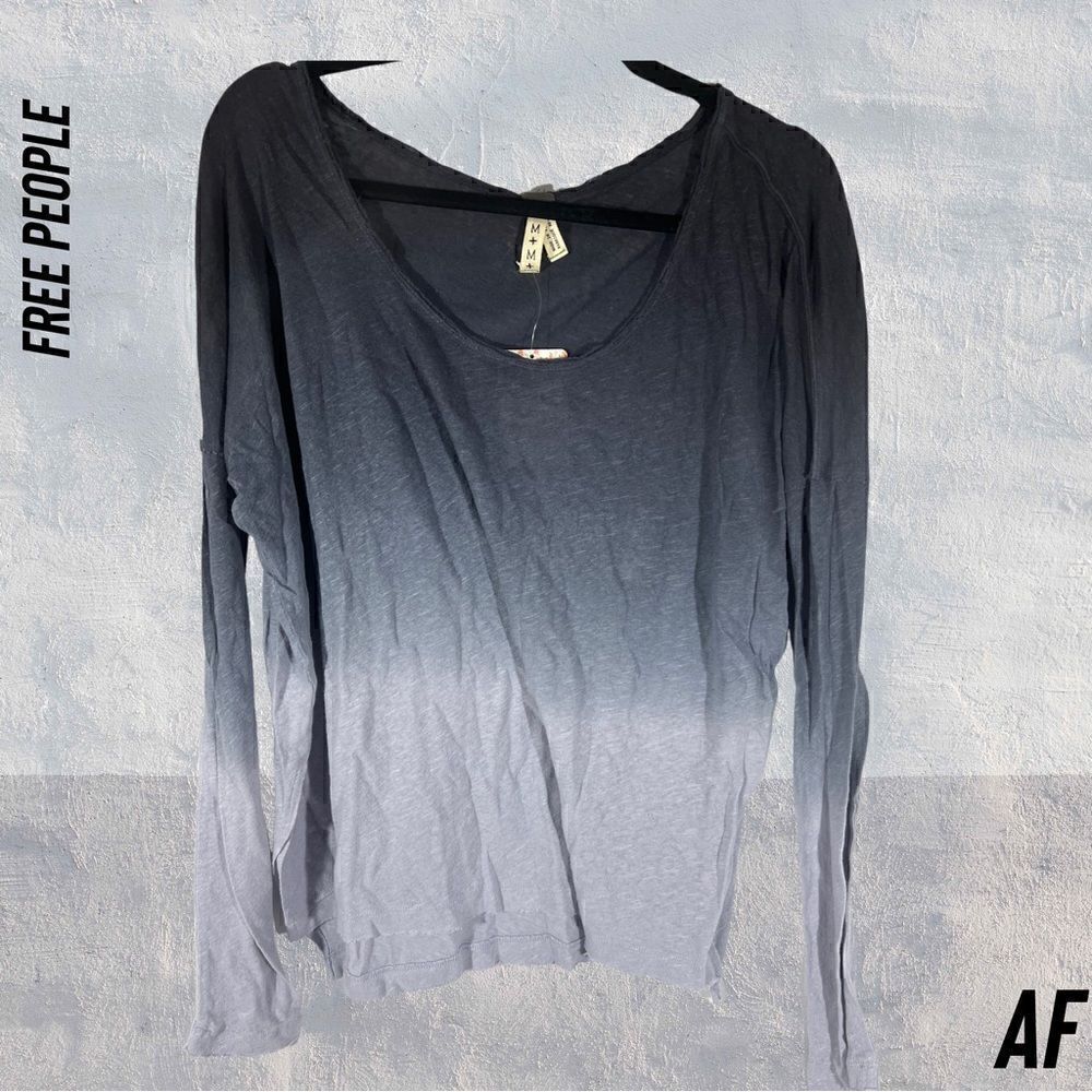 FREE PEOPLE LAVENDER MIST WASHED GREY BLENDED TEE SHIRT NWT MEDIUM